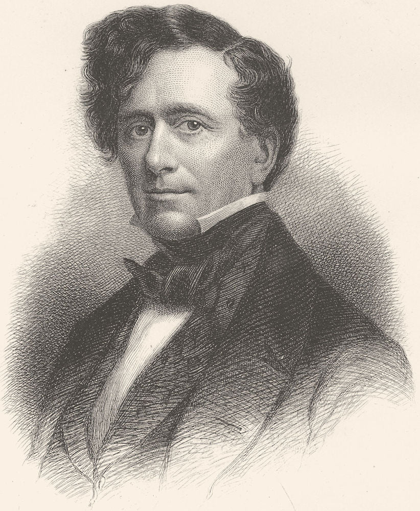 POLITICS. Franklin Pierce c1880 old antique vintage print picture